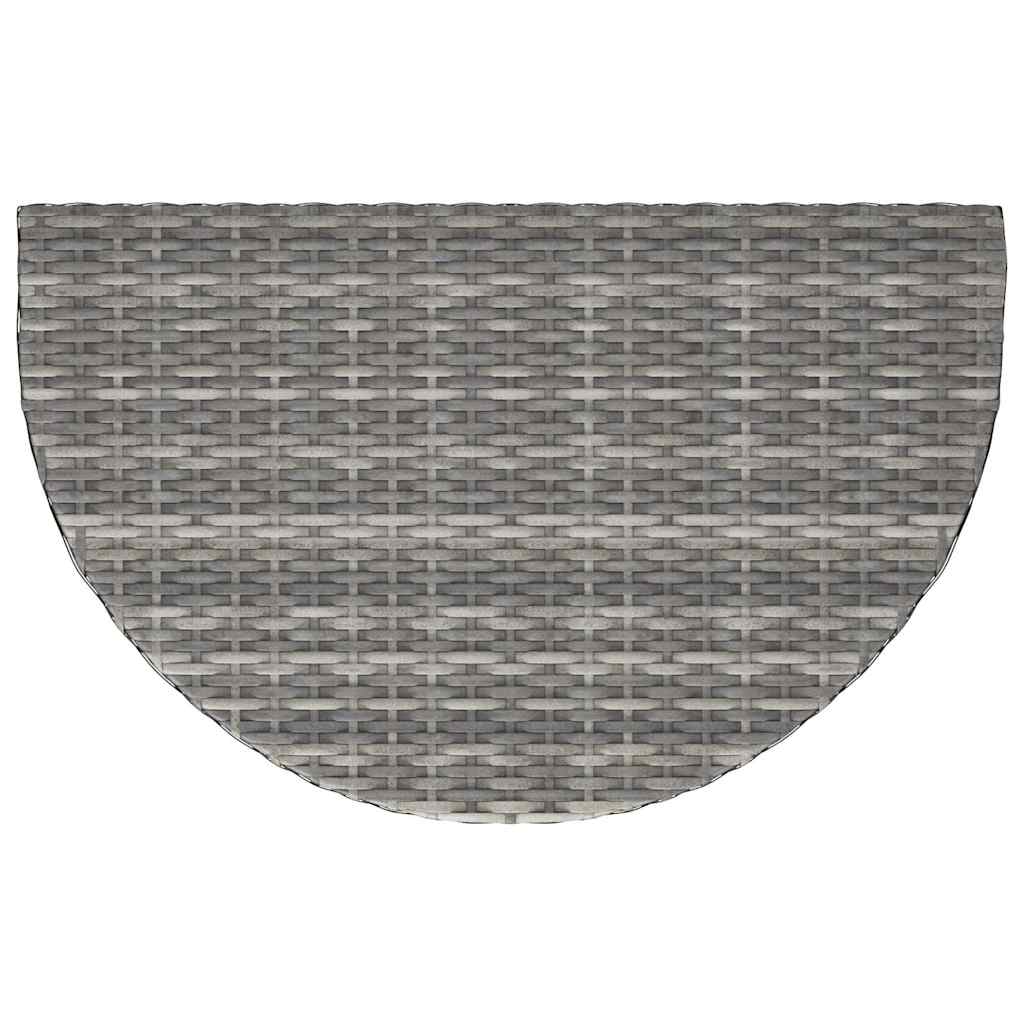 316655 vidaXL Garden Table Grey 80x50x75 cm Poly Rattan