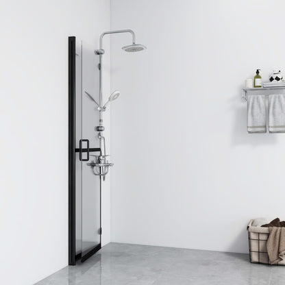 vidaXL Foldable Walk-in Shower Wall Transparent ESG Glass 90x190 cm