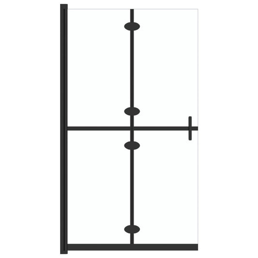 vidaXL Foldable Walk-in Shower Wall Transparent ESG Glass 100x190 cm
