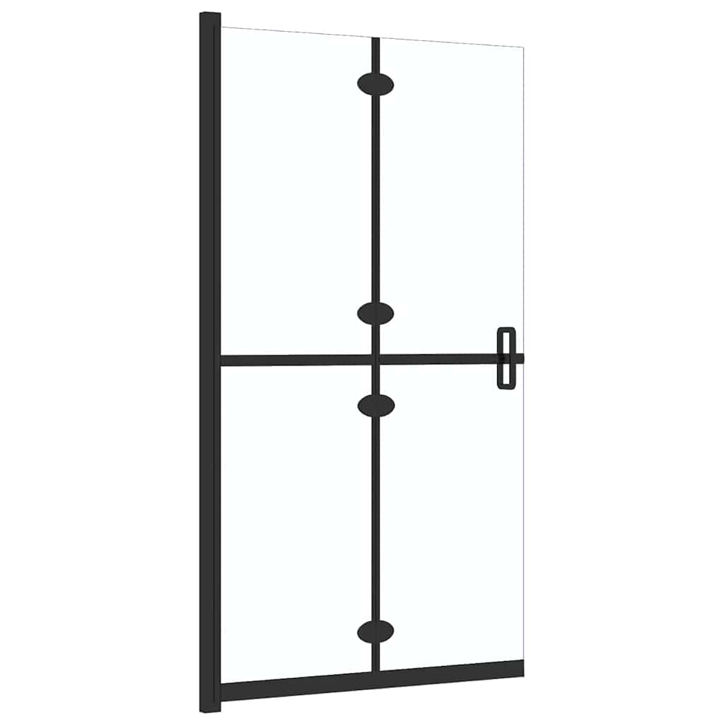 vidaXL Foldable Walk-in Shower Wall Transparent ESG Glass 100x190 cm