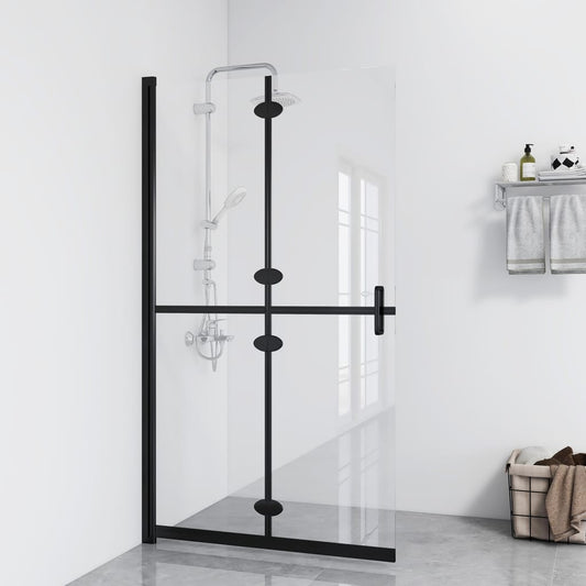 vidaXL Foldable Walk-in Shower Wall Transparent ESG Glass 110x190 cm