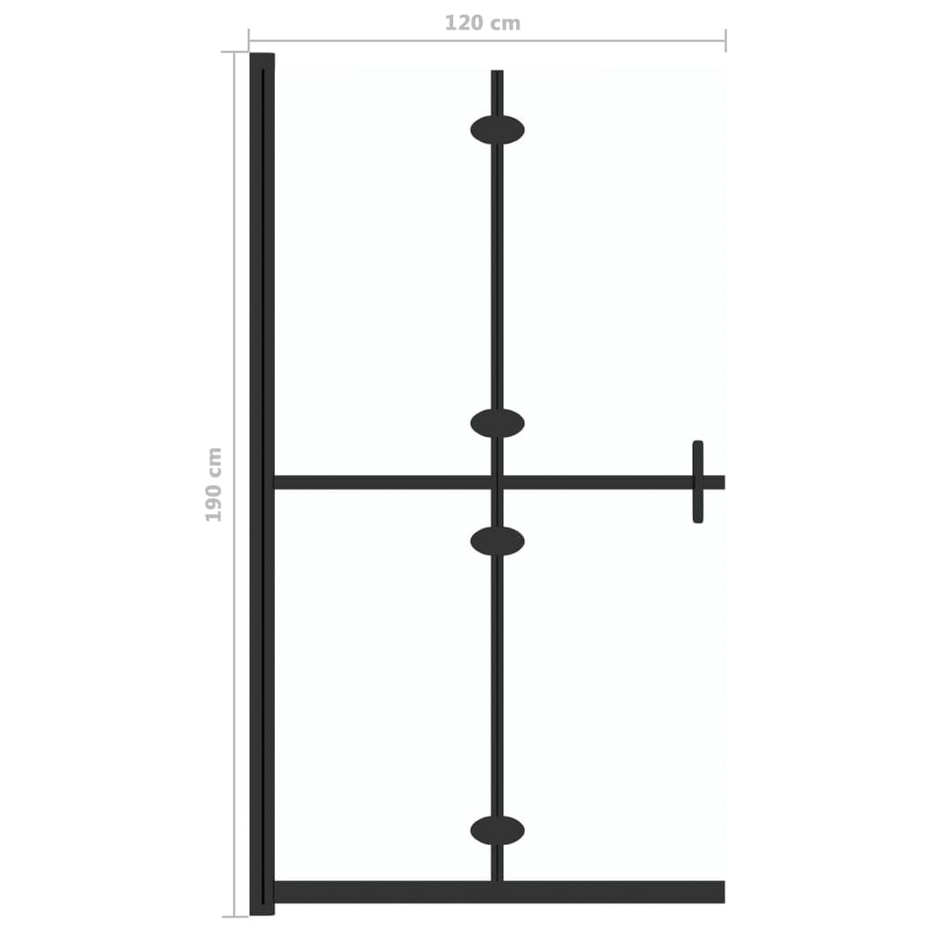 vidaXL Foldable Walk-in Shower Wall Transparent ESG Glass 120x190 cm