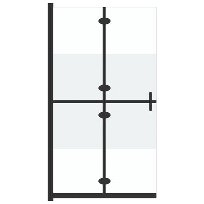 vidaXL Foldable Walk-in Shower Wall Half Frosted ESG Glass 120x190 cm