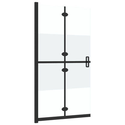 vidaXL Foldable Walk-in Shower Wall Half Frosted ESG Glass 120x190 cm