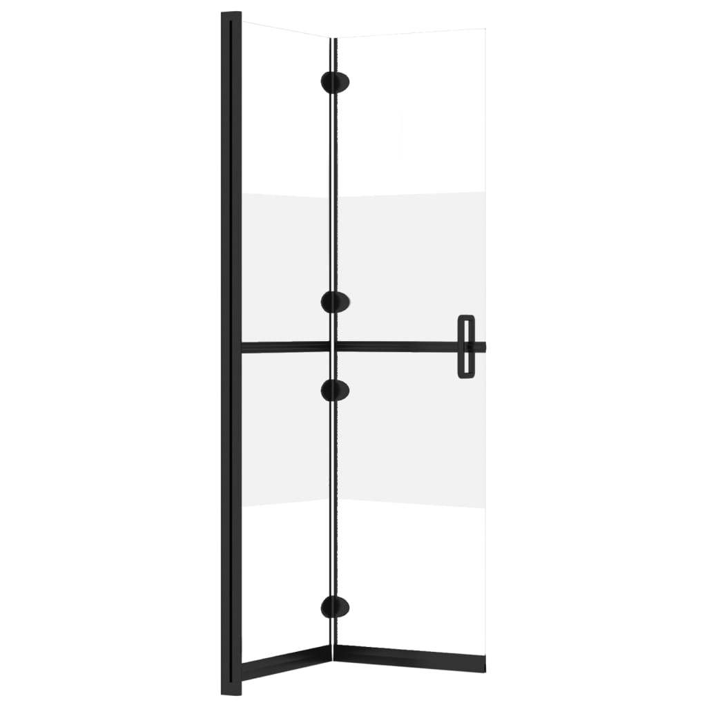 vidaXL Foldable Walk-in Shower Wall Half Frosted ESG Glass 120x190 cm