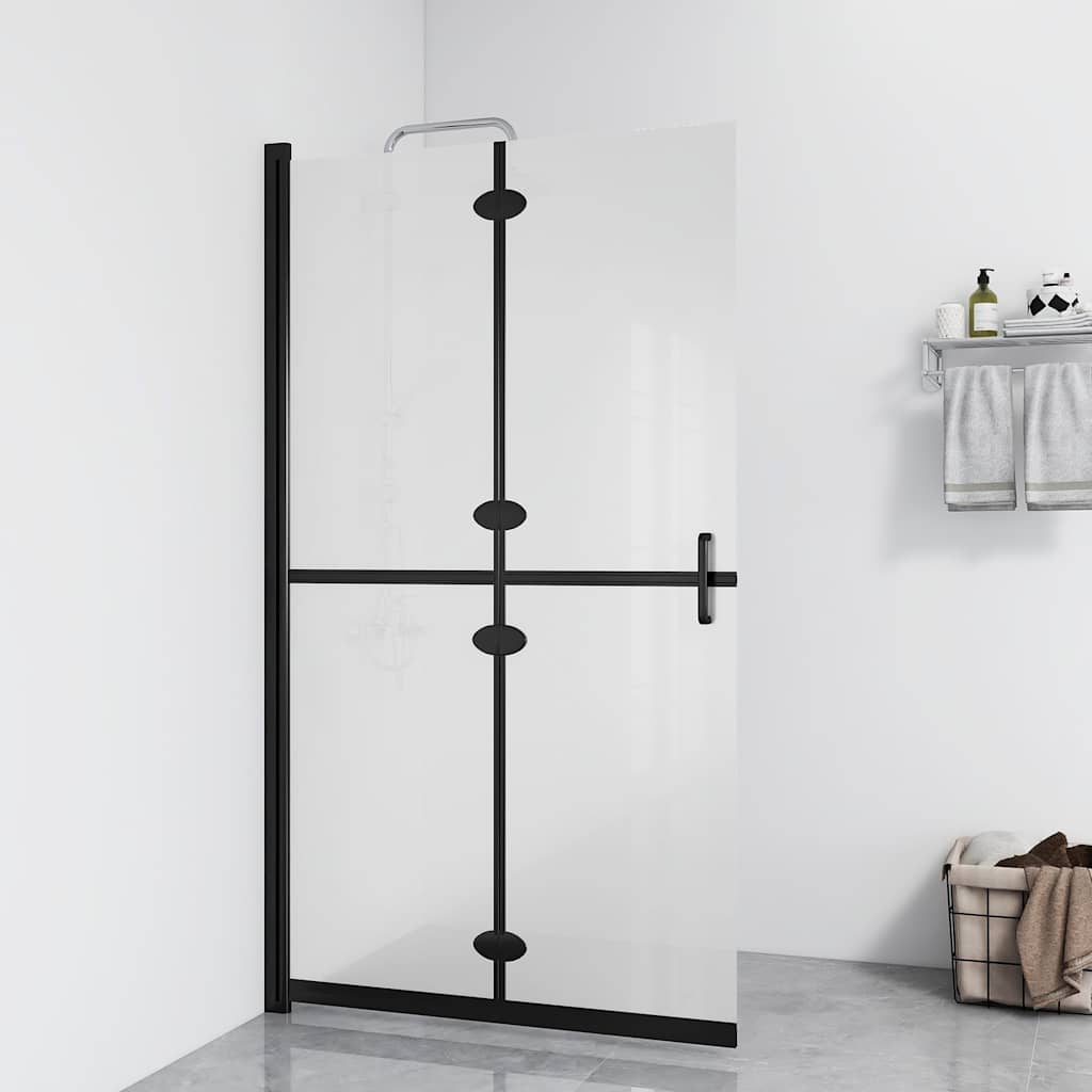 vidaXL Foldable Walk-in Shower Wall Frosted ESG Glass 70x190 cm