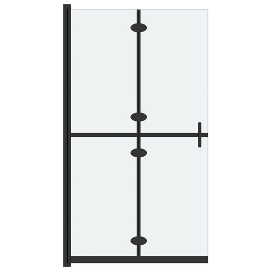 vidaXL Foldable Walk-in Shower Wall Frosted ESG Glass 80x190 cm