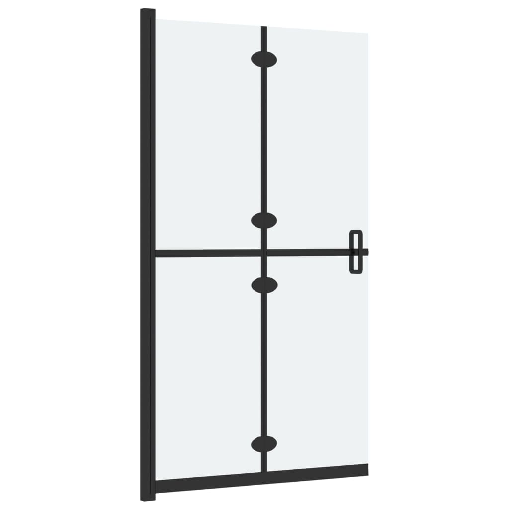vidaXL Foldable Walk-in Shower Wall Frosted ESG Glass 80x190 cm