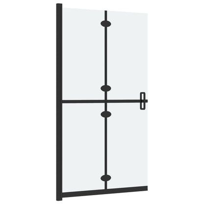 vidaXL Foldable Walk-in Shower Wall Frosted ESG Glass 80x190 cm