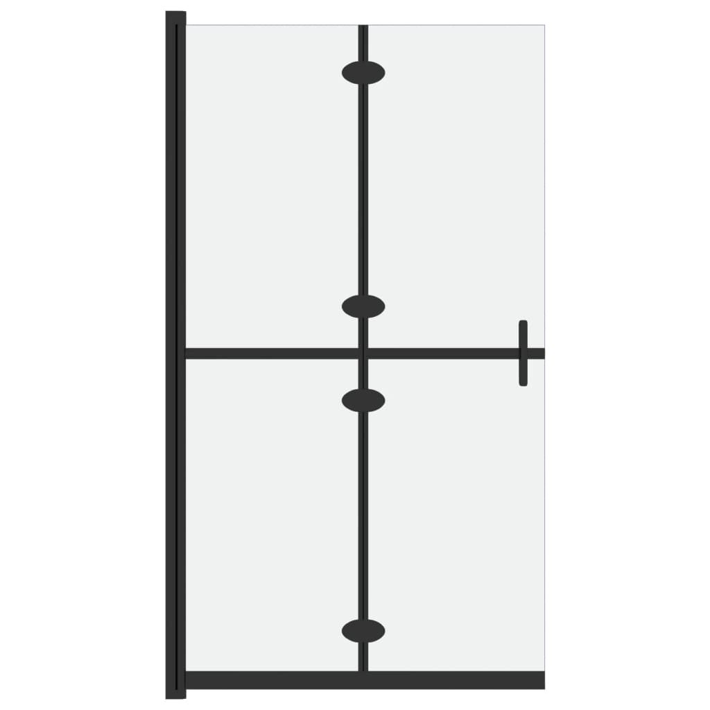 vidaXL Foldable Walk-in Shower Wall Frosted ESG Glass 100x190 cm