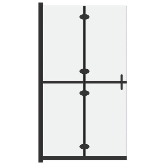 vidaXL Foldable Walk-in Shower Wall Frosted ESG Glass 100x190 cm