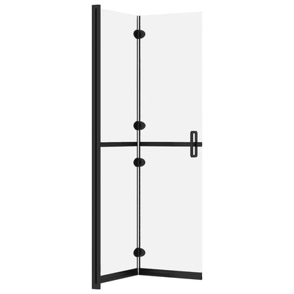 vidaXL Foldable Walk-in Shower Wall Frosted ESG Glass 100x190 cm