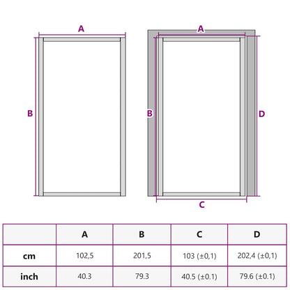 vidaXL Interior Door ESG Glass and Aluminium 102.5x201.5 cm Black