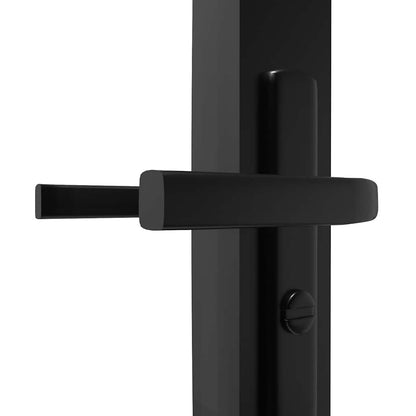 vidaXL Interior Door ESG Glass and Aluminium 93x201,5 cm Black