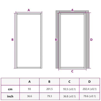 vidaXL Interior Door ESG Glass and Aluminium 93x201,5 cm Black