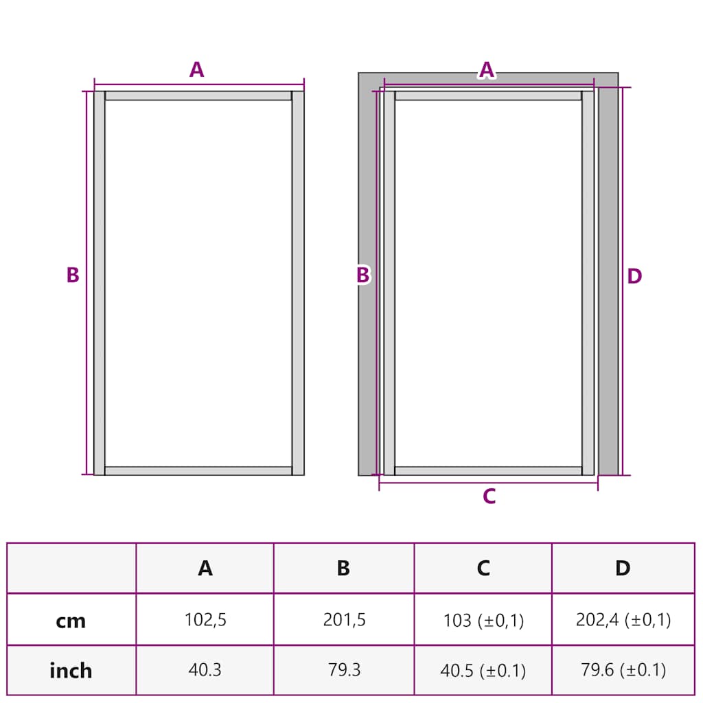 vidaXL Interior Door ESG Glass and Aluminium 102.5x201.5 cm Black