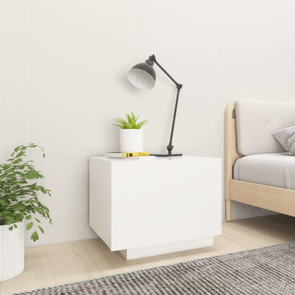 vidaXL Bedside Cabinet White 100x35x40 cm Engineered Wood