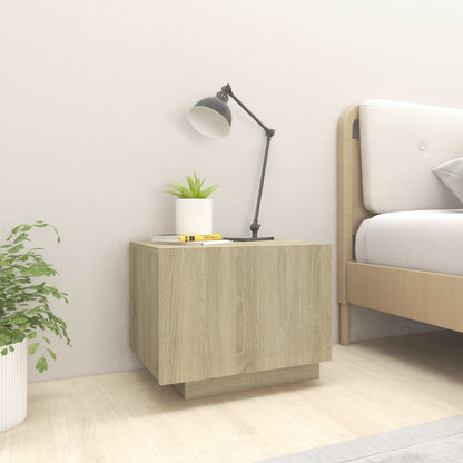 vidaXL Bedside Cabinet Sonoma Oak 100x35x40 cm Engineered Wood