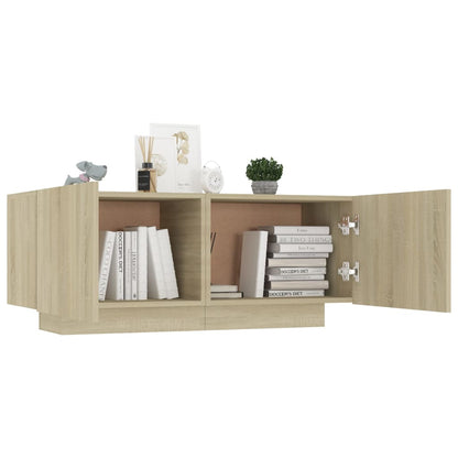 vidaXL Bedside Cabinet Sonoma Oak 100x35x40 cm Engineered Wood