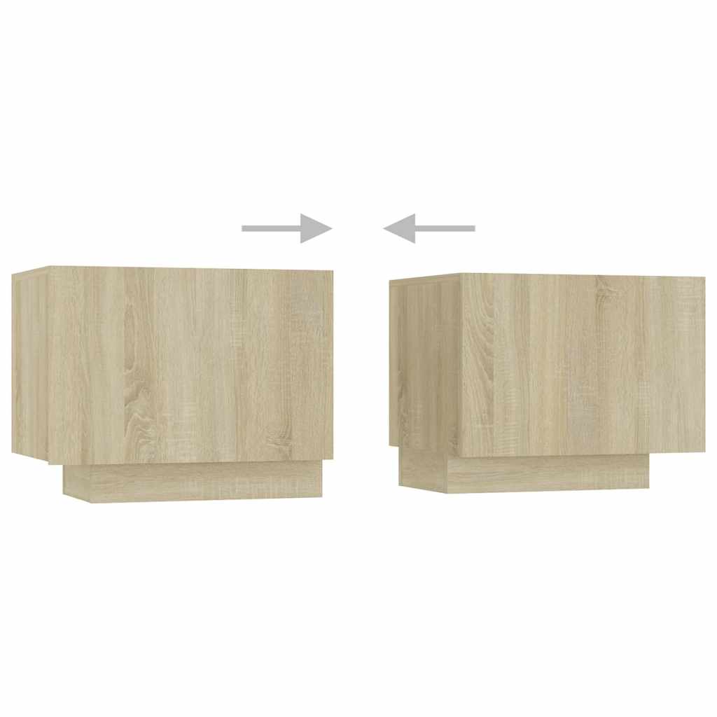 vidaXL Bedside Cabinet Sonoma Oak 100x35x40 cm Engineered Wood
