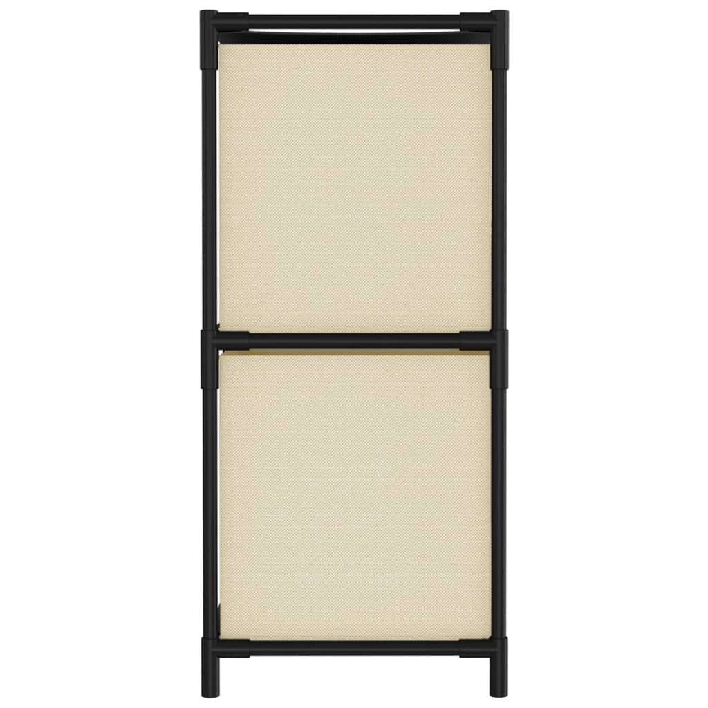 vidaXL Storage Cabinet with 4 Fabric Baskets Cream 63x30x71 cm Steel