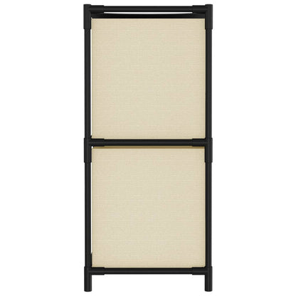 vidaXL Storage Cabinet with 4 Fabric Baskets Cream 63x30x71 cm Steel