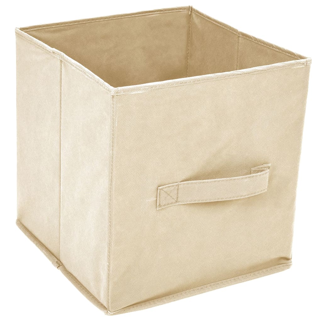 vidaXL Storage Cabinet with 4 Fabric Baskets Cream 63x30x71 cm Steel