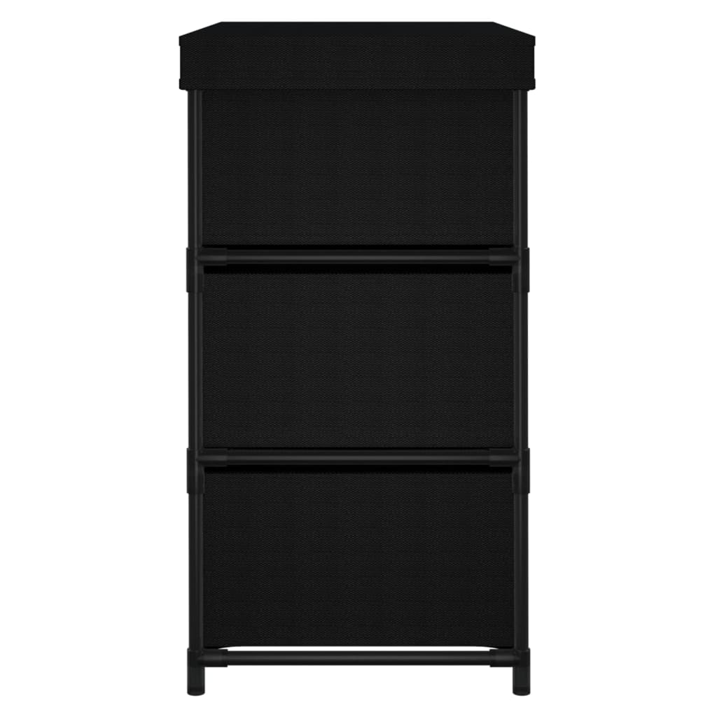 vidaXL Storage Cabinet with 6 Drawers 55x29x55 cm Black Steel