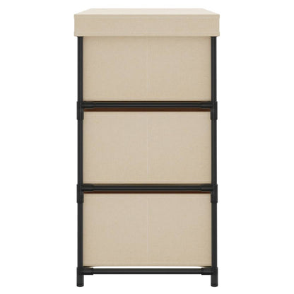 vidaXL Storage Cabinet with 6 Drawers 55x29x55 cm Cream Steel