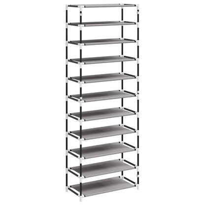 vidaXL Shoe Cabinet Grey 60x30x166 cm Fabric