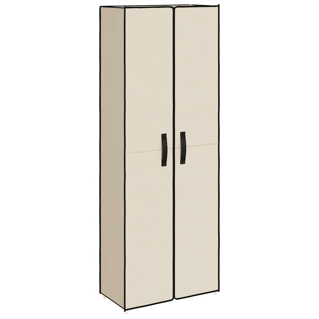 vidaXL Shoe Cabinet Cream 60x30x166 cm Fabric