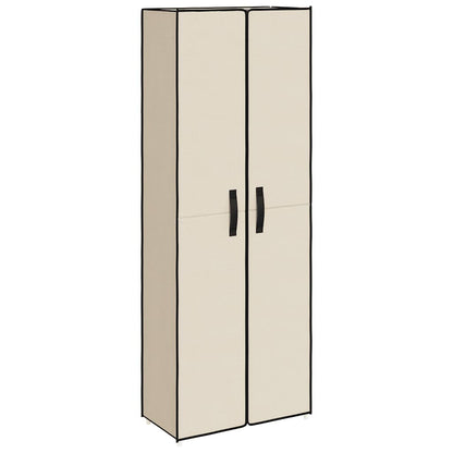 vidaXL Shoe Cabinet Cream 60x30x166 cm Fabric