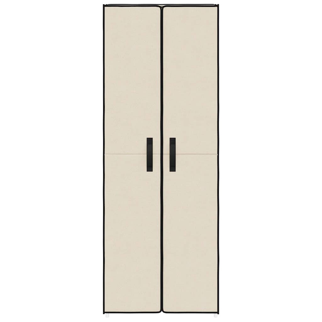 vidaXL Shoe Cabinet Cream 60x30x166 cm Fabric