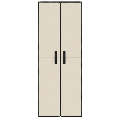 vidaXL Shoe Cabinet Cream 60x30x166 cm Fabric