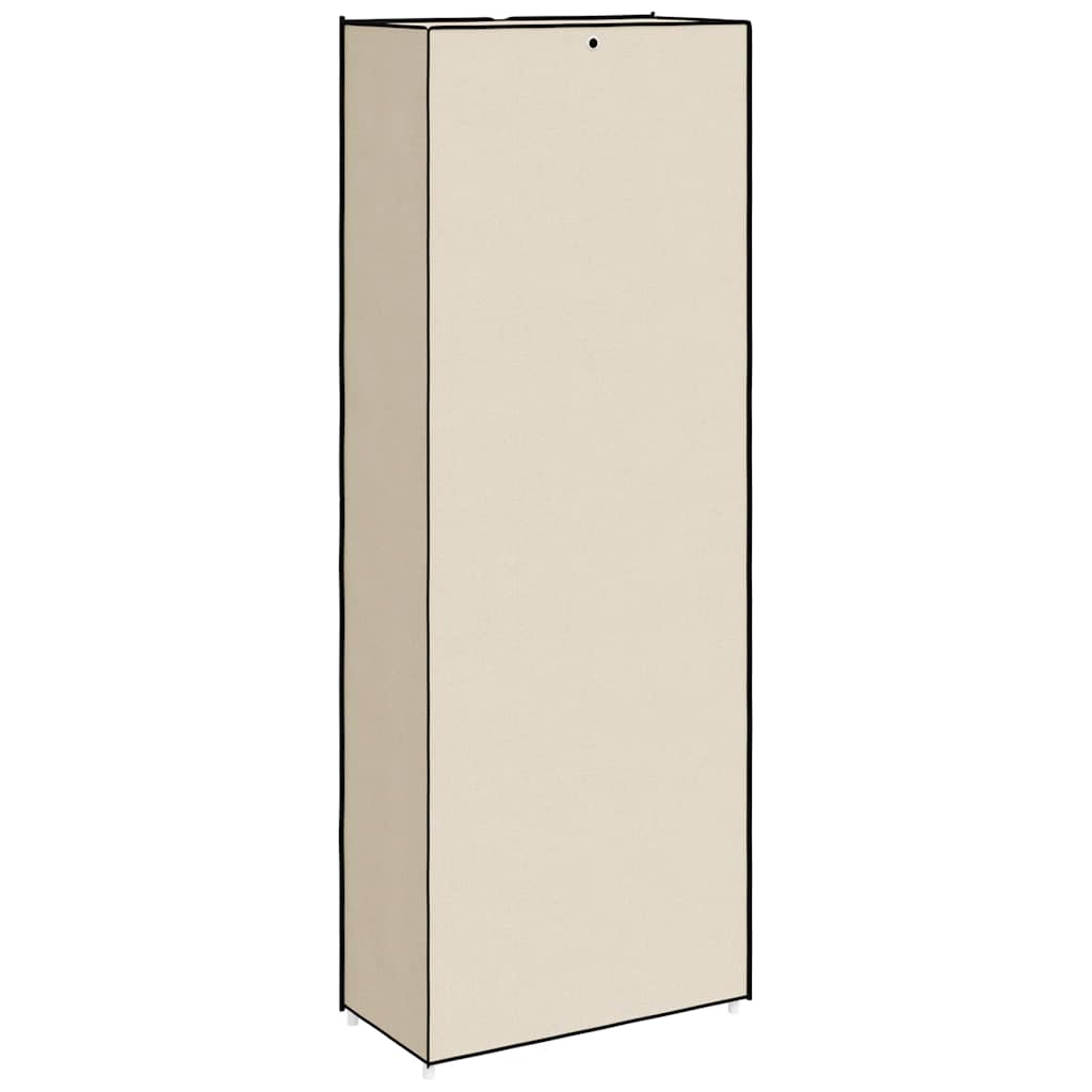 vidaXL Shoe Cabinet Cream 60x30x166 cm Fabric