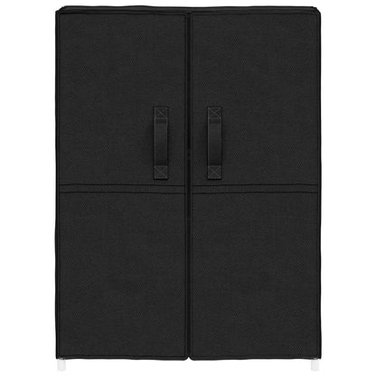 vidaXL Shoe Cabinet Black 60x28x90 cm Fabric