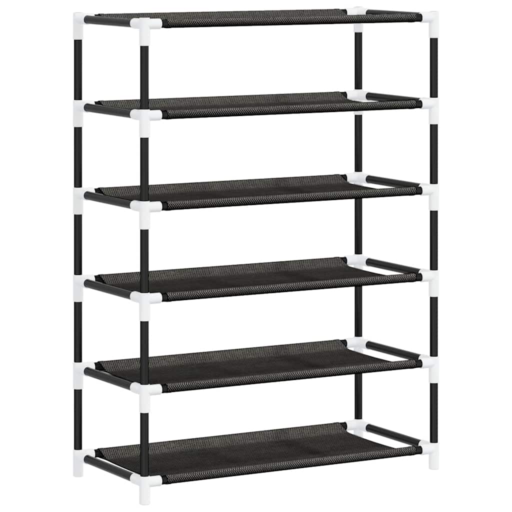 vidaXL Shoe Cabinet Black 60x28x90 cm Fabric