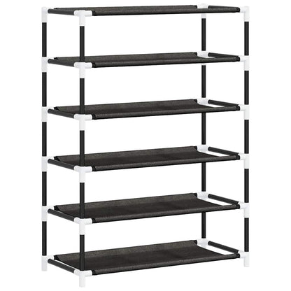 vidaXL Shoe Cabinet Black 60x28x90 cm Fabric