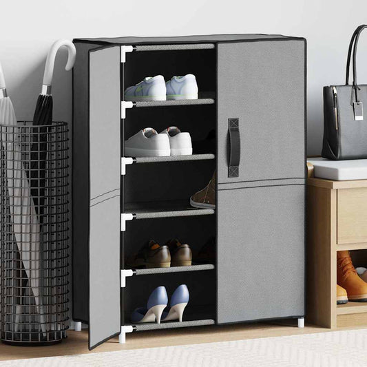 vidaXL Shoe Cabinet Grey 60x28x90 cm Fabric