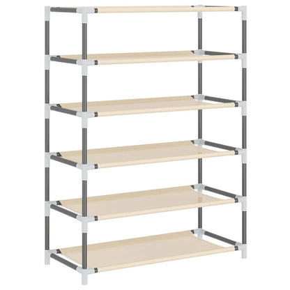 vidaXL Shoe Cabinet Cream 60x28x90 cm Fabric