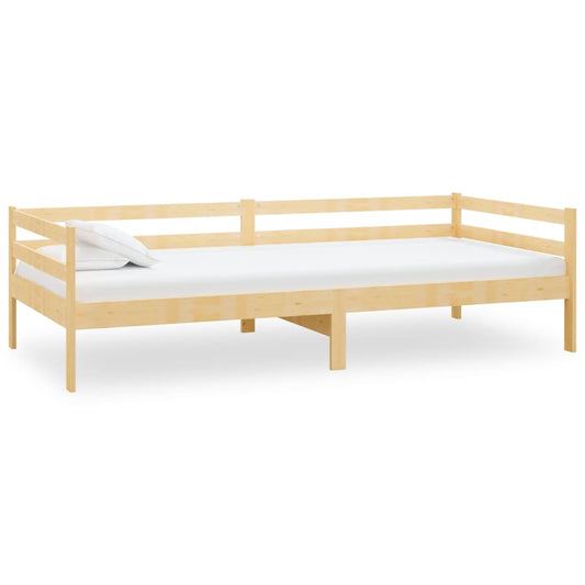 vidaXL Day Bed | Natural Pine | Solid Pinewood | Single