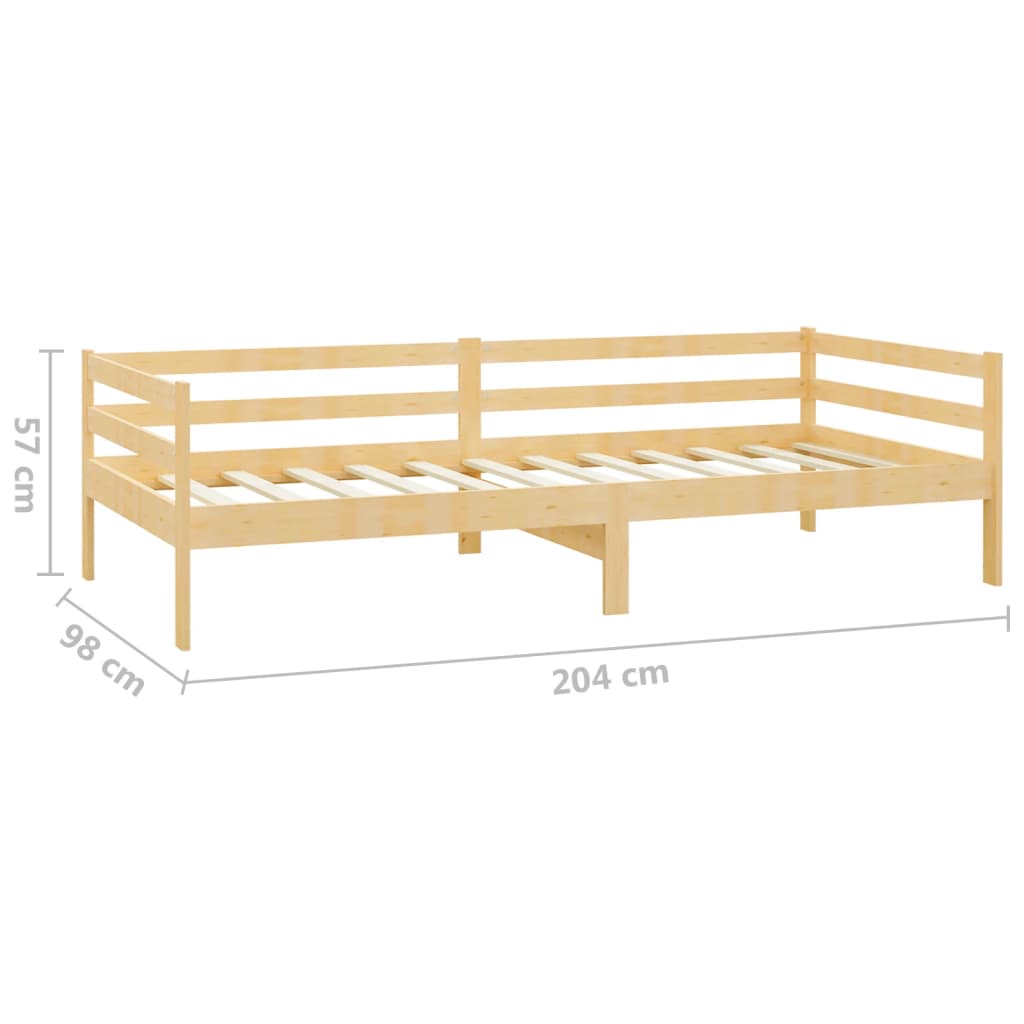 vidaXL Day Bed without Mattress Solid Wood Pine 90x200cm