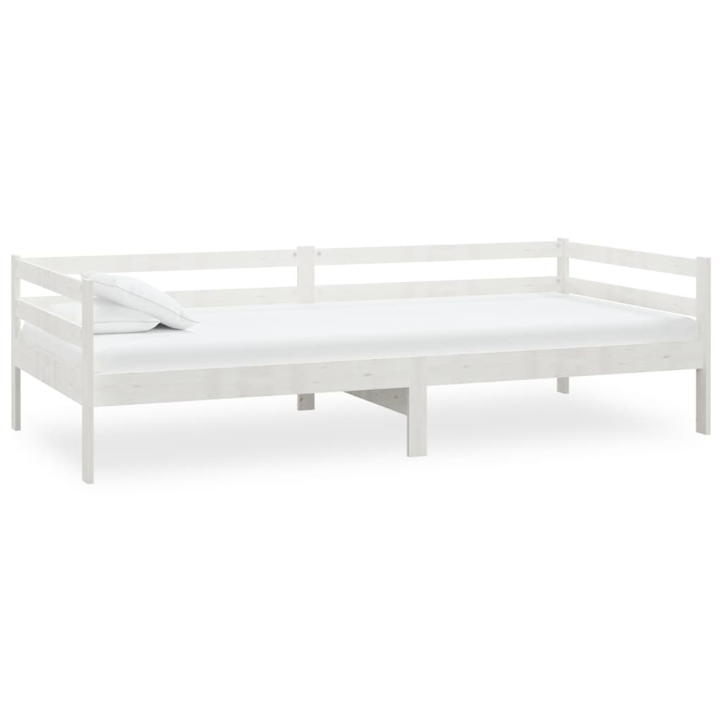 vidaXL Day Bed | White | Solid pinewood | 90 x 200 cm