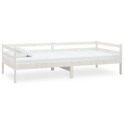 vidaXL Day Bed | White | Solid pinewood | 90 x 200 cm