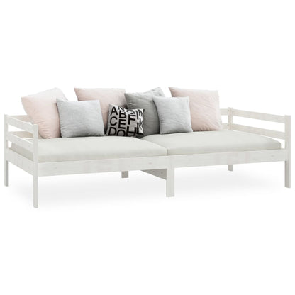 vidaXL Day Bed | White | Solid pinewood | 90 x 200 cm