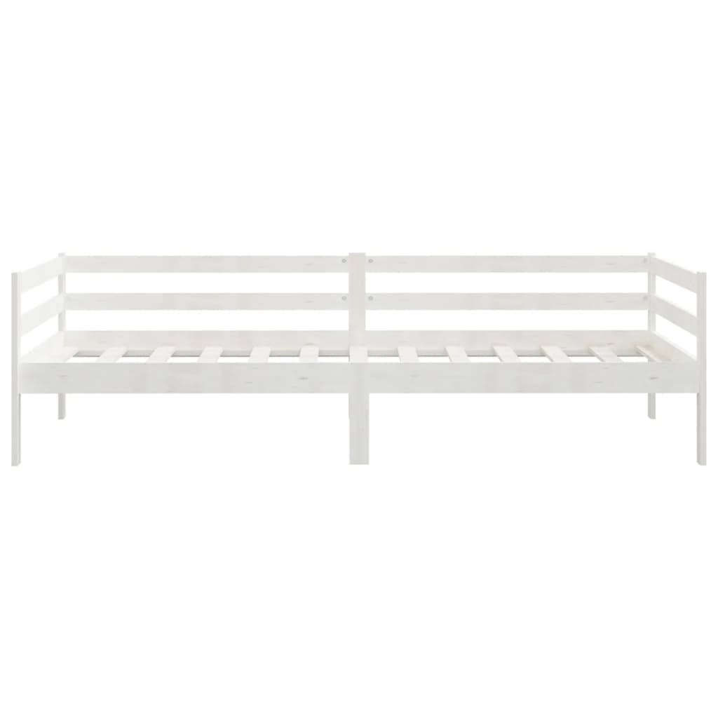 vidaXL Day Bed | White | Solid pinewood | 90 x 200 cm