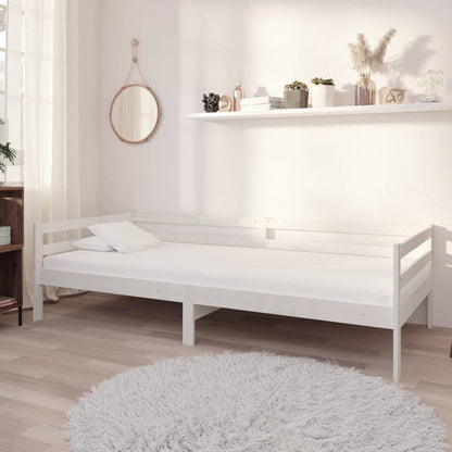 vidaXL Day Bed | White | Solid pinewood | 90 x 200 cm