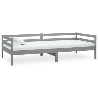 vidaXL Day Bed | Grey | Solid pine wood | 90 x 200 cm