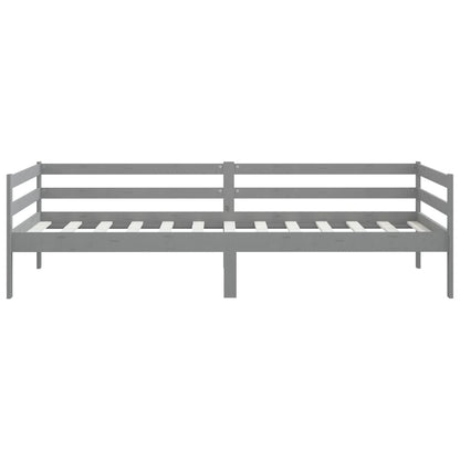 vidaXL Day Bed | Grey | Solid pine wood | 90 x 200 cm