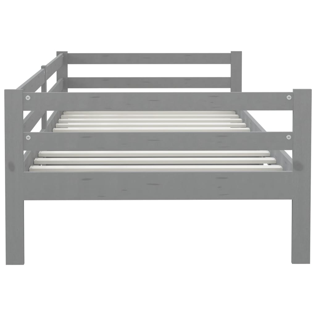 vidaXL Day Bed | Grey | Solid pine wood | 90 x 200 cm